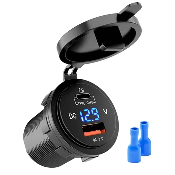 18 Вт Quick Charge 3.0 USB Автомобильное зарядное устройство 48 Вт Type-C PD Адаптер розетки для быстрой зарядки для автомобиля, лодки, автофургона, мотоцикла