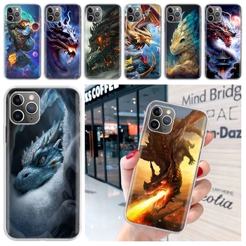 Dragon Animal Cool Soft Phone Чехол для iPhone 15 14 13 12 11 Pro Max 7 Plus Mini Apple XS XR X SE 2020 8 + Cover Shell