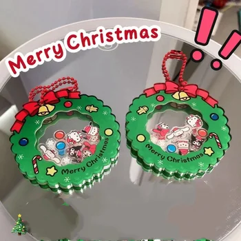 Kawaii Sanrio Кулон Милый Hello Kitty Rocking Music Кулон Акриловый мультяшный брелок для наушников Кулон Рождественский творческий подарок