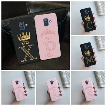 King Queen Letters Чехол для Samsung A6 2018 Чехол 6 A600F Мягкий силиконовый чехол для телефона для Samsung Galaxy A6 Plus 2018 A605F Funda