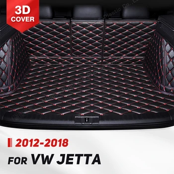 Авто Коврик для багажника с полным покрытием для VOLKSWAGEN VW JETTA 2012-2018 17 16 15 14 13 Накладка на багажник автомобиля Аксессуары для защиты салона