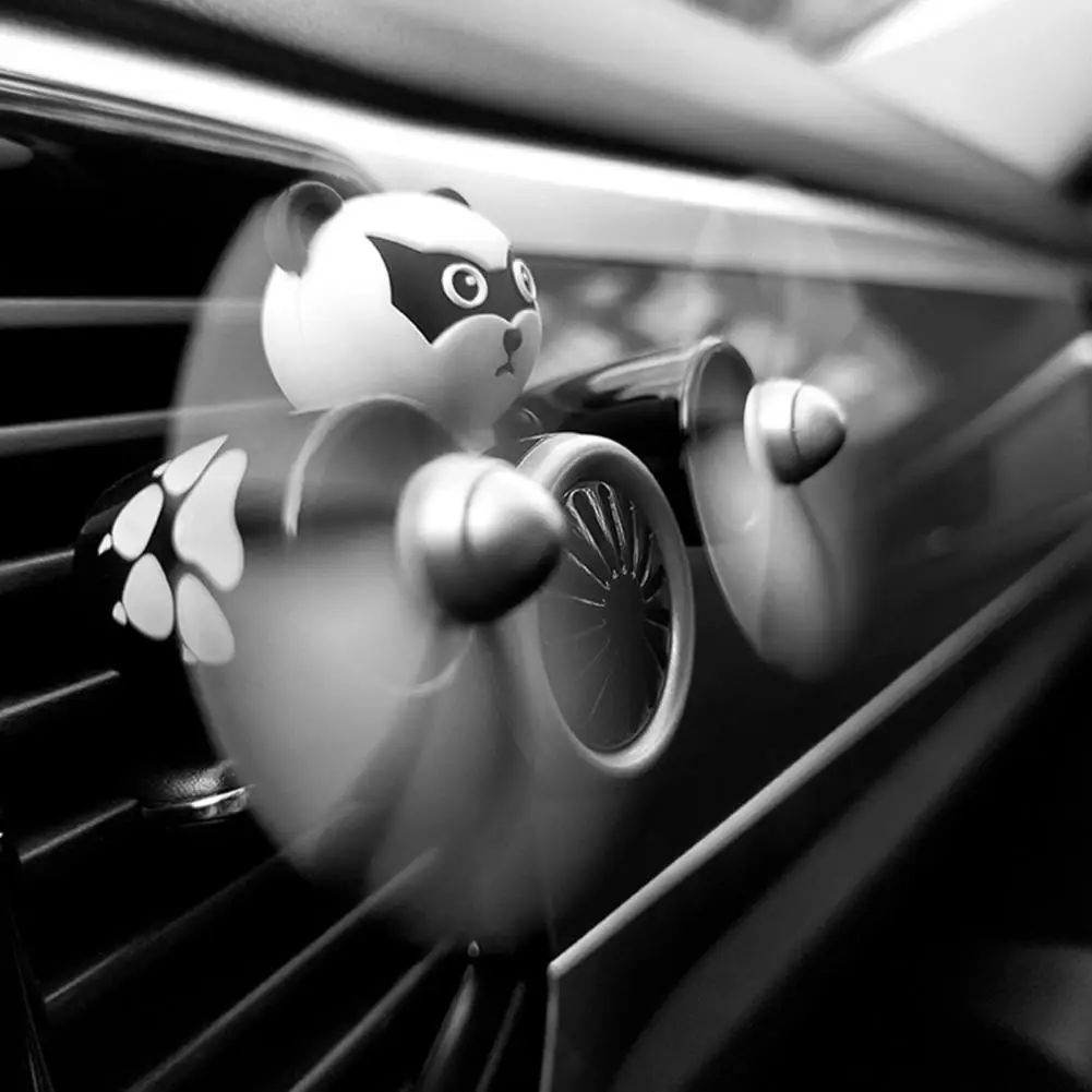 Автомобильный аромат Практичный дизайн с двумя вентиляторами Магнитная верхняя крышка Прекрасный кролик Пилот Автомобильный выход Диффузор воздуха Аксессуары для интерьера