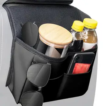 Автомобильный органайзер на заднем сиденье Сумка для хранения в салоне автомобиля Многоцелевая сумка для салона автомобиля Водонепроницаемый органайзер для сидений из искусственной кожи