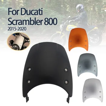 Для Ducati Scrambler 400 800 Classic Icon 2015-2022 2019 2020 Мотоцикл Алюминиевый лобовое стекло Ветровое стекло Ветровой дефлектор Протектор