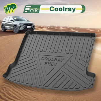 Для Geely Coolray E PRO PHEV 2019-2022 Изготовленный на заказ коврик для багажника автомобиля Всесезонный черный грузовой коврик 3D-образный лазерный измеренный вкладыш багажника