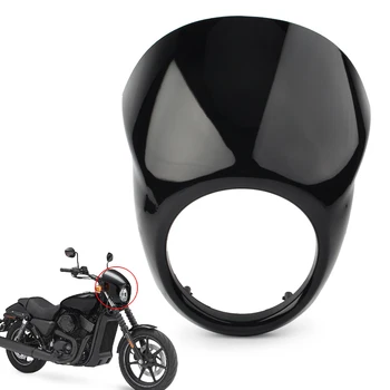 Для Harley Davidson Street XG500 XG750 2014-2022 Обтекатель фар мотоцикла Крышка фары Защита фары Глянец Черный ABS