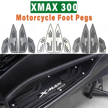  для аксессуаров Yamaha XMAX300 2023 Подножки для педалей мотоцикла XMAX 300 X-MAX Пластина Противоскользящие подножки Нержавеющая сталь