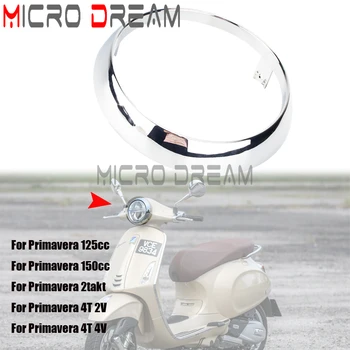  Защита крышки фары мотоцикла для Primavera 125 150 125cc 150cc 2takt 4T 2V 4V 4V 4 Color Round Headlamp Ring Frame Protector