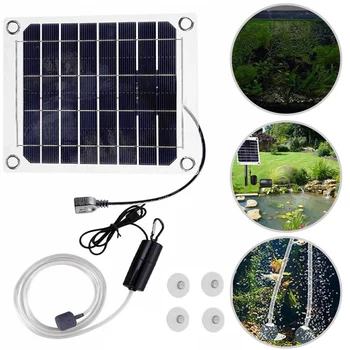 Комплект воздушного насоса Солнечная панель 0,8 л / МИН 16,5x16,5x4,4 см 2,5 Вт ABS Черные солнечные источники питания Экологически чистый
