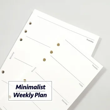 Минималистичный лист Ledger A6A7 40 листов соответствующей версии Недельный план График замены микросхем Внутренняя страница