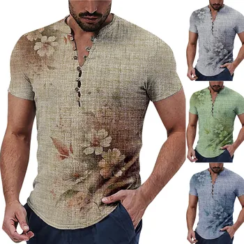  Мужская дизайнерская одежда Обнаженные квалифицированные повседневные рубашки Рубашка для мужчин Принт Рубашки с коротким рукавом Графическая футболка Camisas Masculina