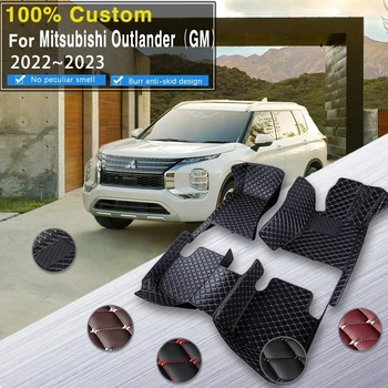 Негибридный автомобильный коврик для Mitsubishi Outlander GM 2022 2023 5-местные кожаные коврики Автомобильные коврики Alfombrillas Автомобильные аксессуары
