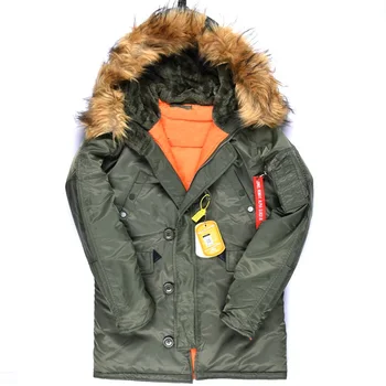 Новое зимнее мужское военное тактическое пальто Army N3B Flight Bomber Jacket Varsity College Pilot Air Force Водонепроницаемое зимнее пальто