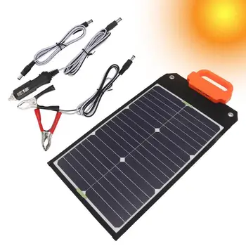  Солнечное зарядное устройство Power Bank Водонепроницаемый 50 Вт Солнечное автомобильное зарядное устройство Солнечная панель Набор для тонкой зарядки для кемпинга RV Backpacking