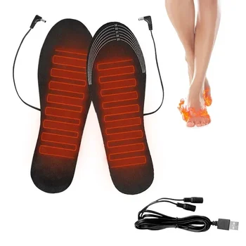 Стельки с подогревом USB Электрическая грелка для ног Грелка для ног Коврик Зимние спортивные стельки с подогревом Зима Тепло