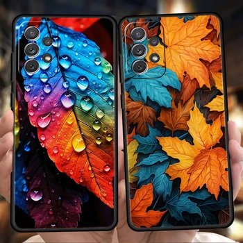Чехол для телефона Colorful Leaves для Samsung Galaxy A14 A54 A34 A51 A71 A72 A73 A32 A52 A52S A01 A11 A21S A31 A41 5G Soft Shell Capas