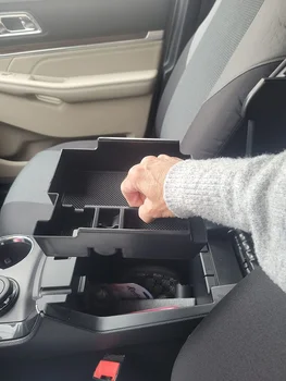 Ящик для хранения подлокотника центральной консоли для Ford Explorer 2012 2013 2014 2016 2017 2018 2019 ABS Tray Insert Organizer Поддон для перчаток